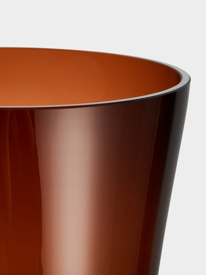 Squeeze vaas, Sunset brown Orrefors