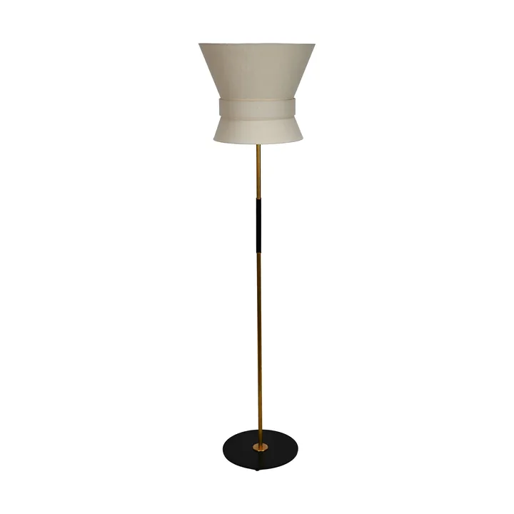 Bow vloerlamp - Ruw messing-cream white, large 159 cm - Örsjö Belysning