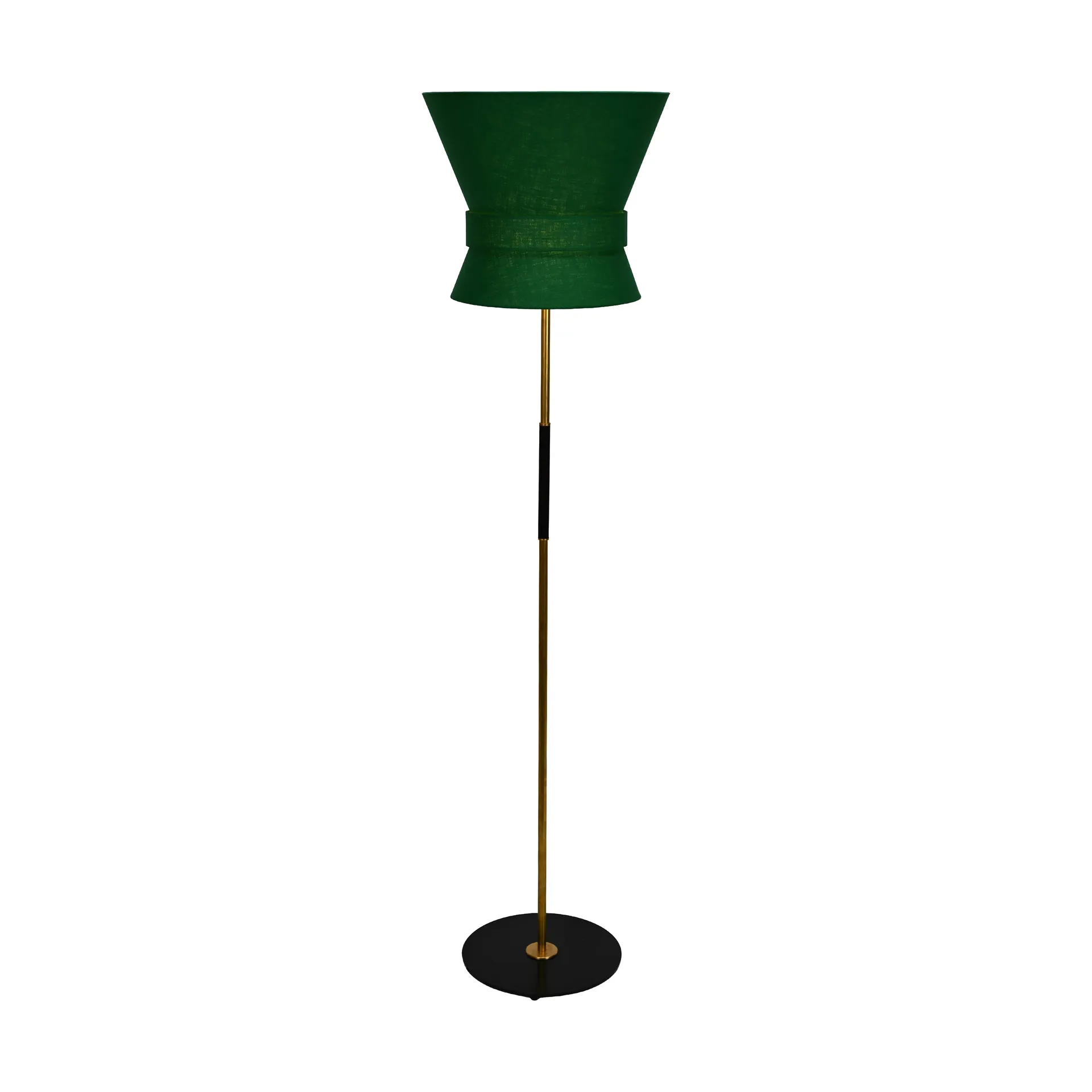 Bow vloerlamp, Ruw messing-emerald green, large 159 cm Örsjö Belysning