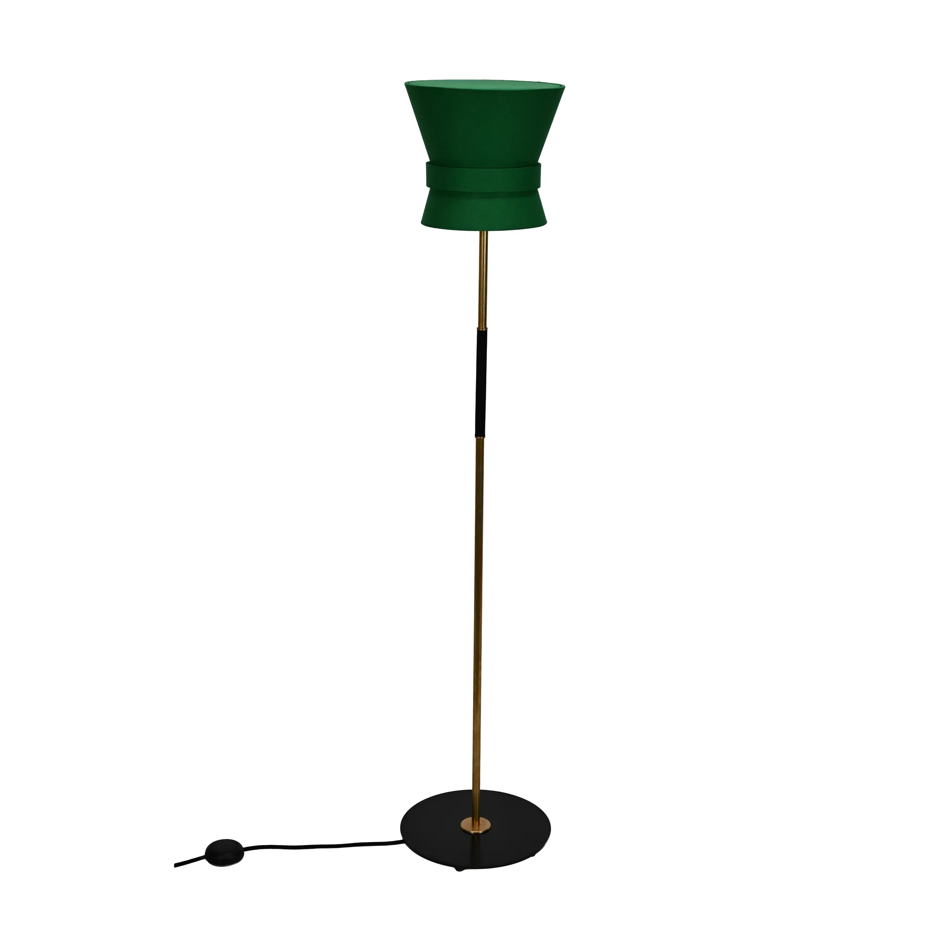 Bow vloerlamp, Ruw messing-emerald green, small 147 cm Örsjö Belysning