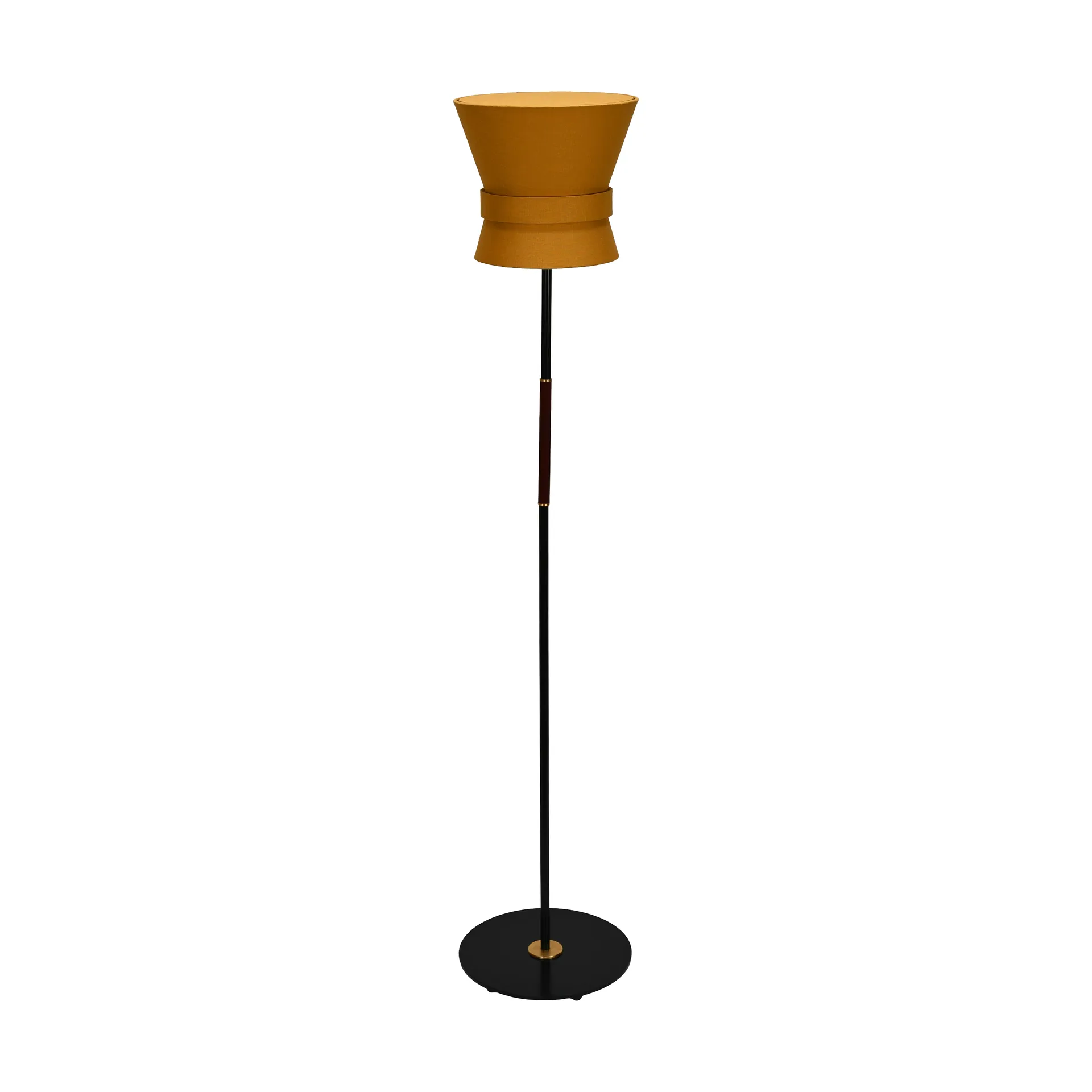 Bow vloerlamp, Zwart-yellow ochre, small 147 cm Örsjö Belysning