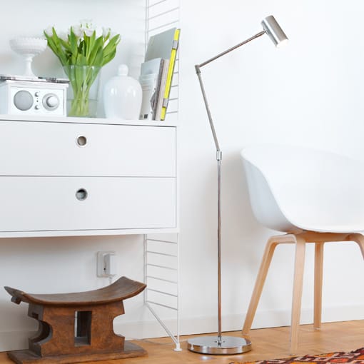 Minipoint vloerlamp GX225, chroom Örsjö Belysning
