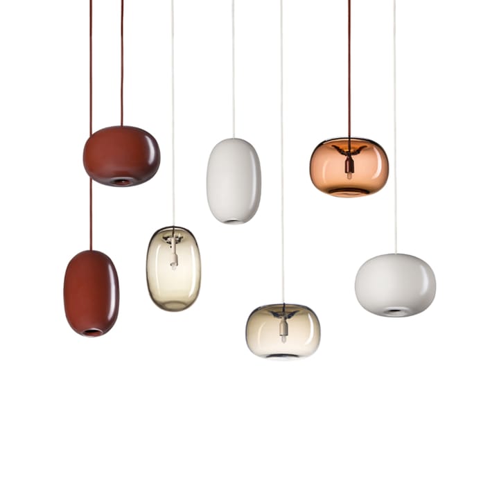 Pebble Hanglamp, ossenbloed, langwerpig, glas Örsjö Belysning