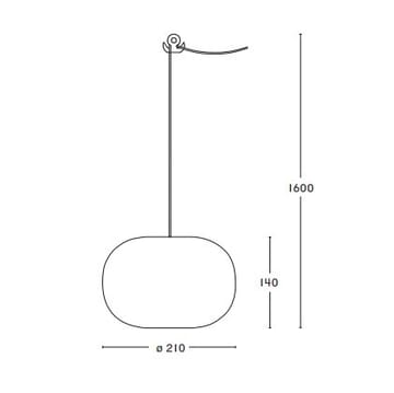 Pebble pendant plomp - geoxideerd rood-glas - Örsjö Belysning