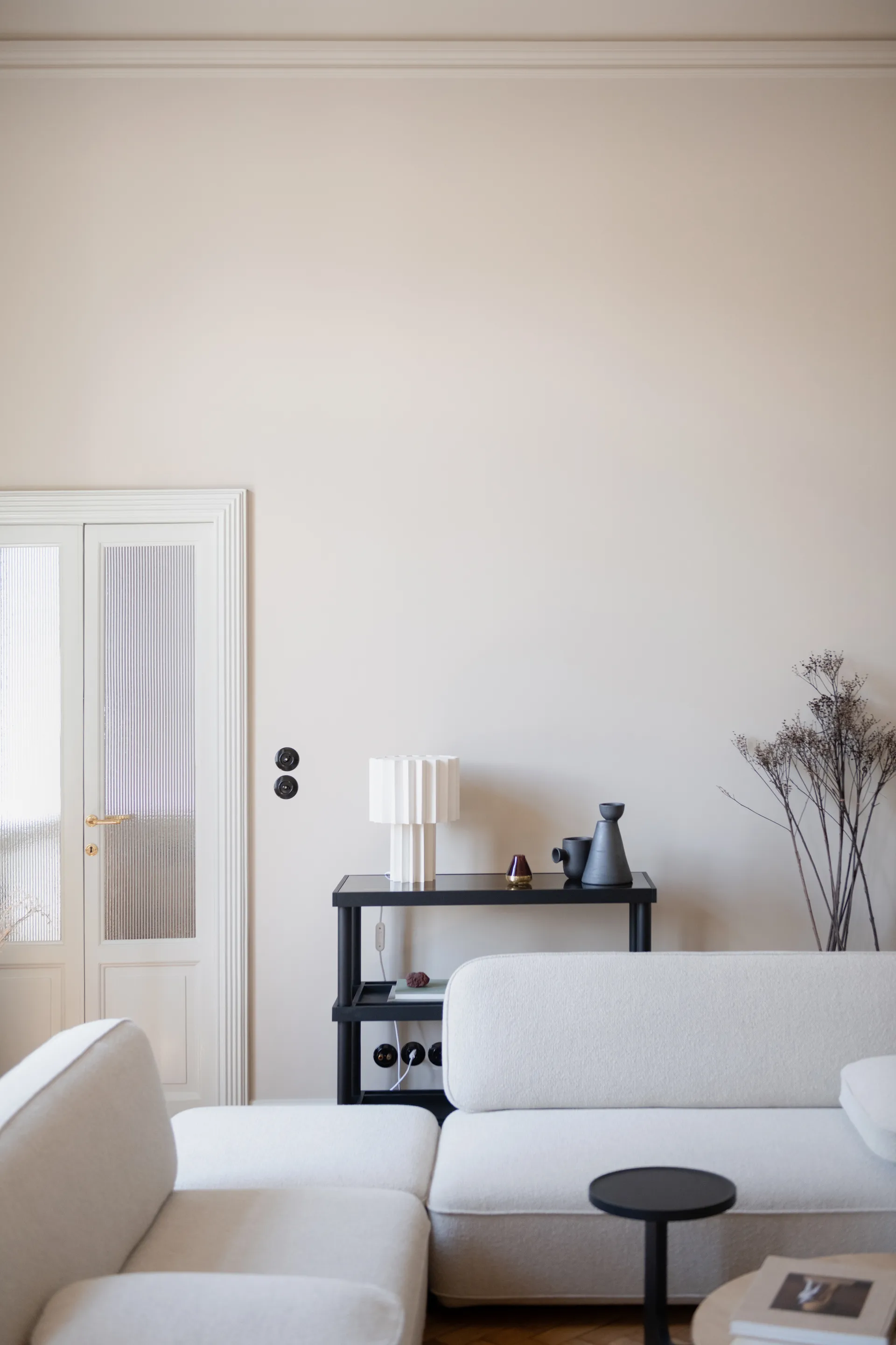 Plissé tafellamp textiel, Wit Örsjö Belysning