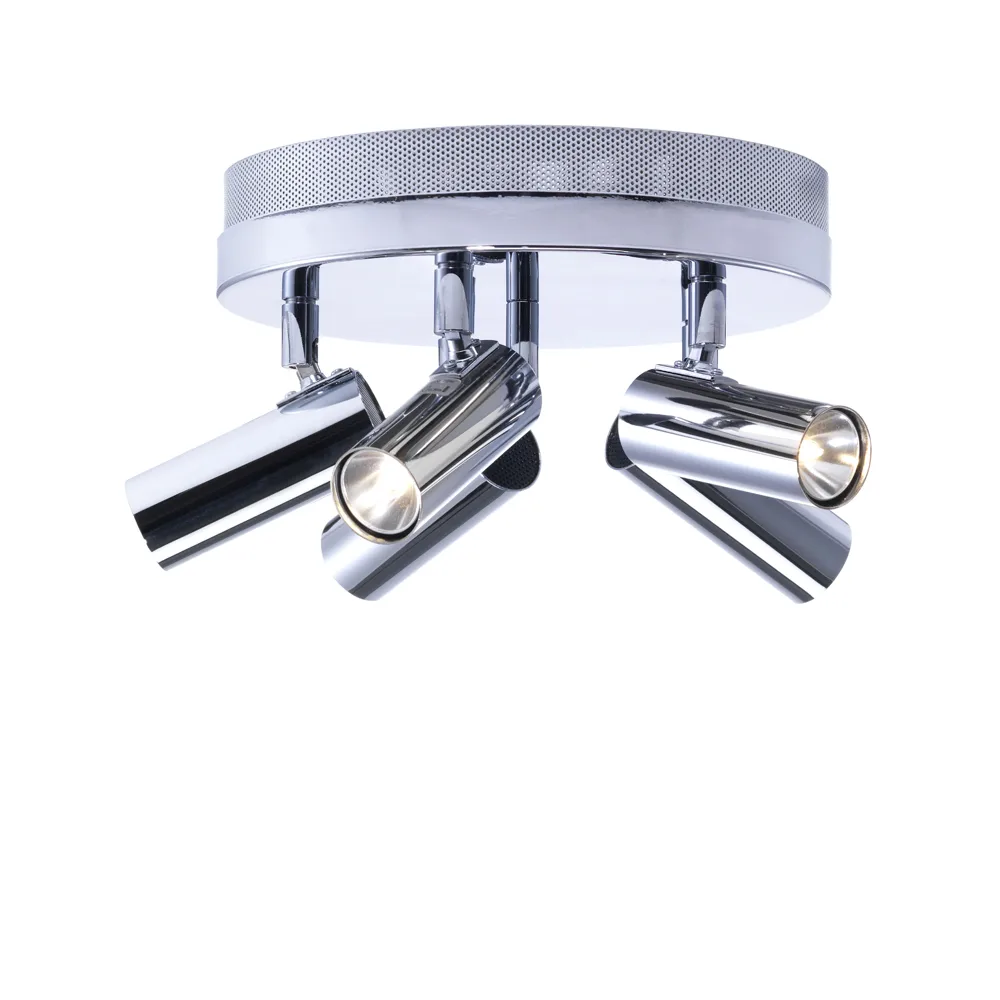 Puck plafondlamp, chroom, 5 lampen Örsjö Belysning