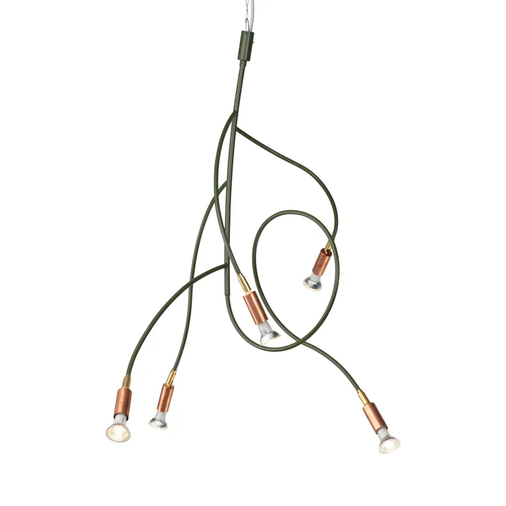 Ranka 5 plafondlamp - Olivengroen - Örsjö Belysning