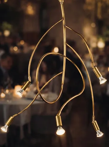 Ranka 5 plafondlamp - Ruw messing - Örsjö Belysning