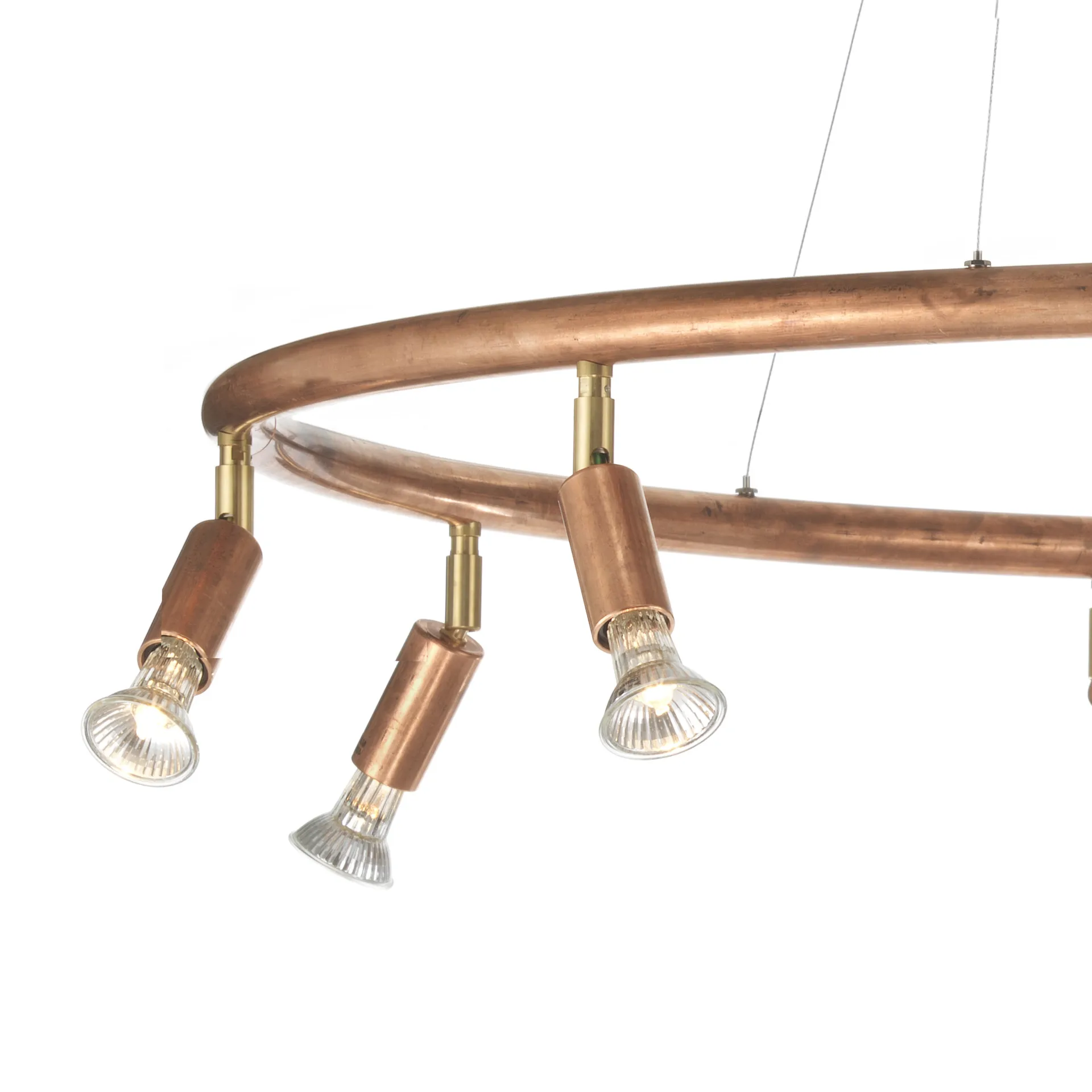 Star 9 lamp rond Ø100 cm, ruw koper Örsjö Belysning