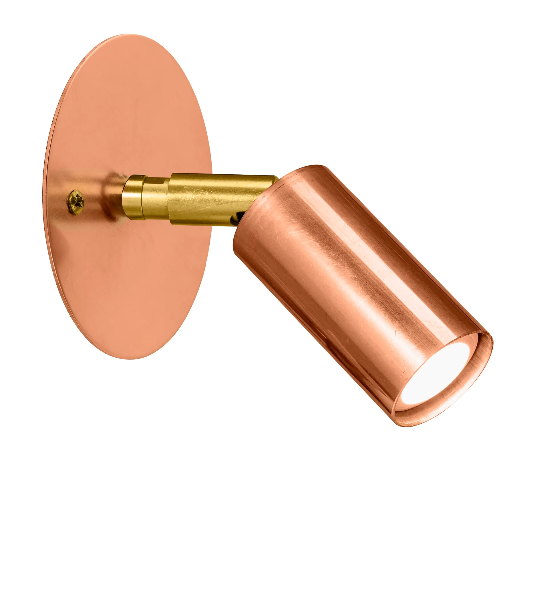 Starlight 1 plafond-/wandlamp plaat vaste montage, Ruw koper Örsjö Belysning