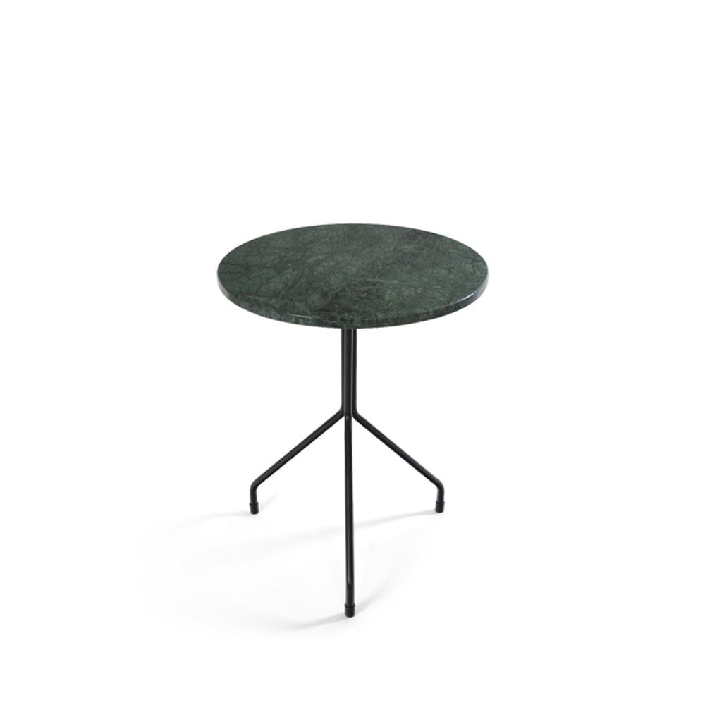 OX Denmarq All For One bijzettafel marmer groen, ø50, zwart onderstel