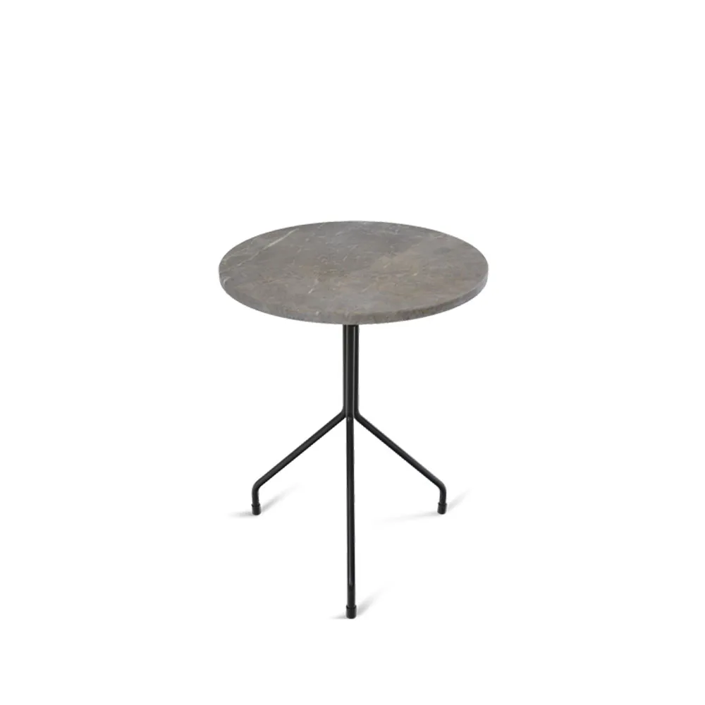 Allforone bijzettafel, Grey marble-black, Ø50 cm OX Denmarq