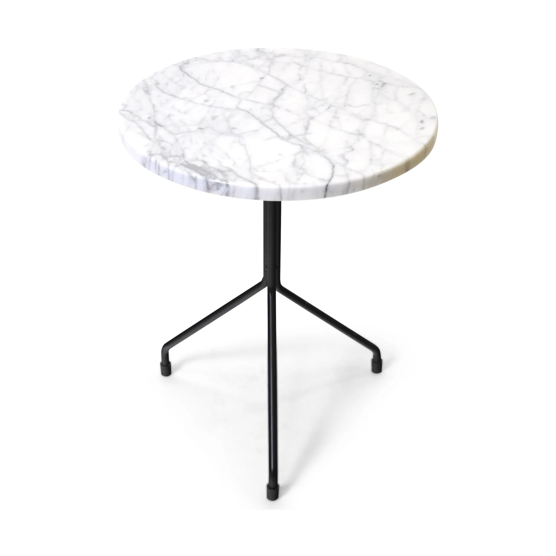 Allforone bijzettafel, White carrara-black, Ø40 cm OX Denmarq