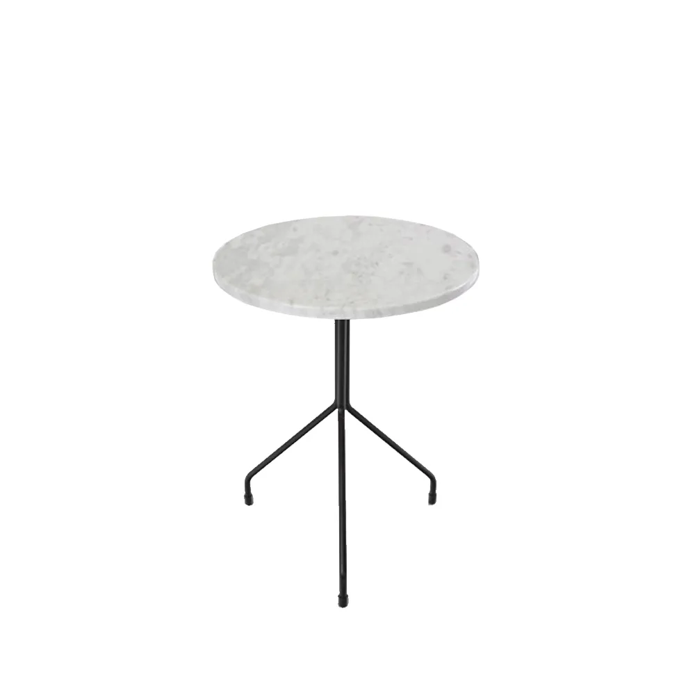 Allforone bijzettafel, White carrara-black, Ø50 cm OX Denmarq