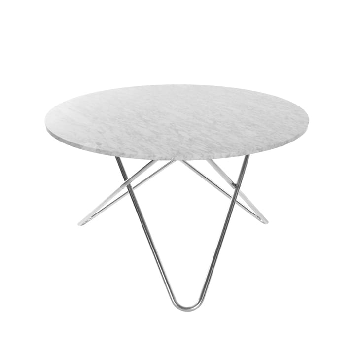 Big O Table eettafel - marmer carrara, roestvrij onderstel - OX Denmarq