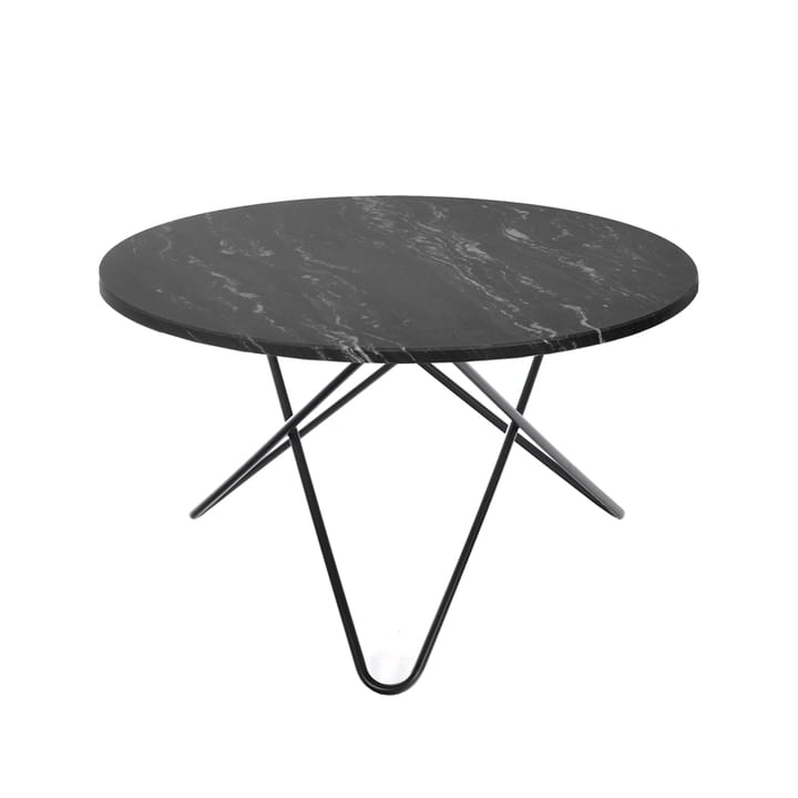 Big O Table eettafel - marmer marquina, zwart onderstel - OX Denmarq