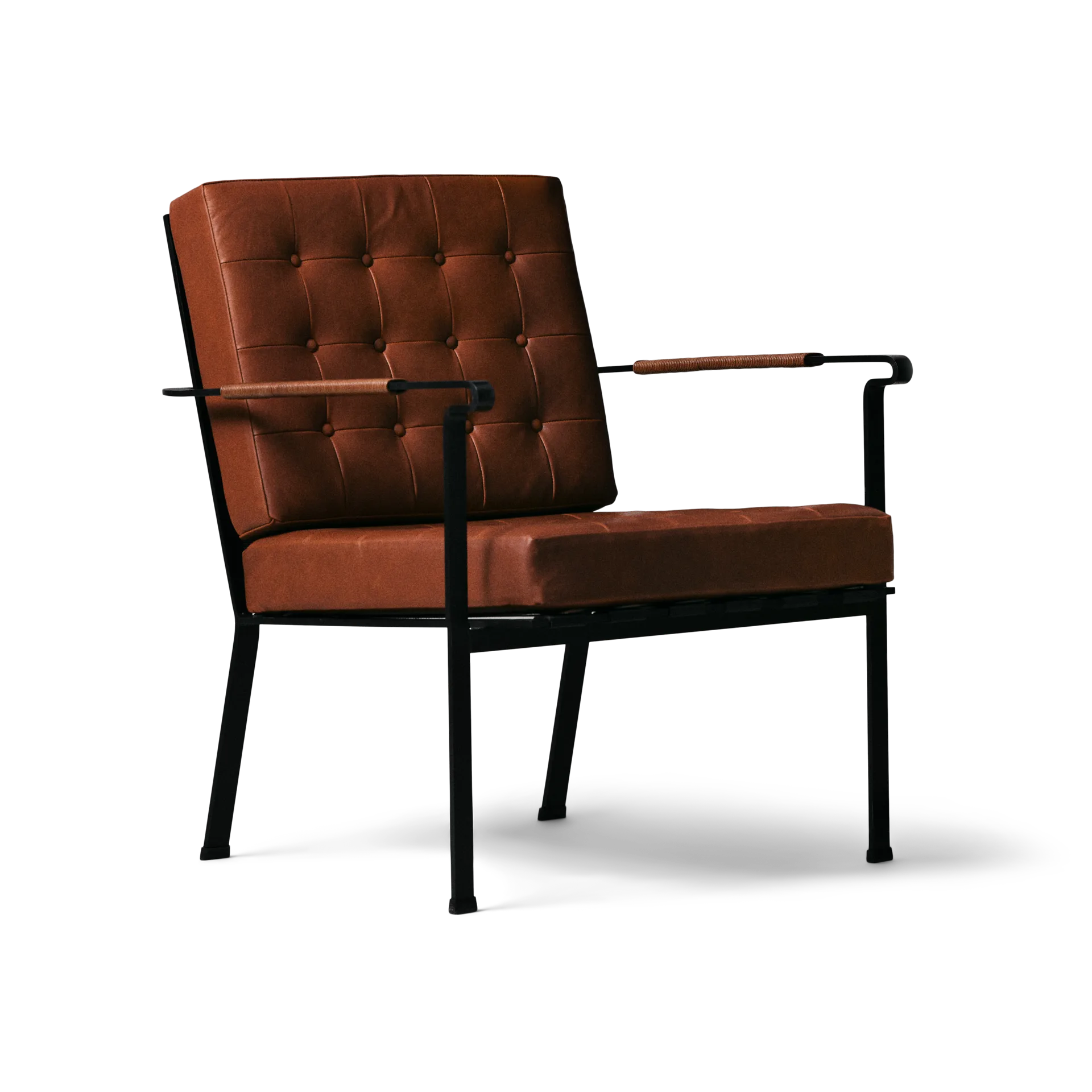Heather Chair fauteuil zwarte frame, Cognac OX Denmarq