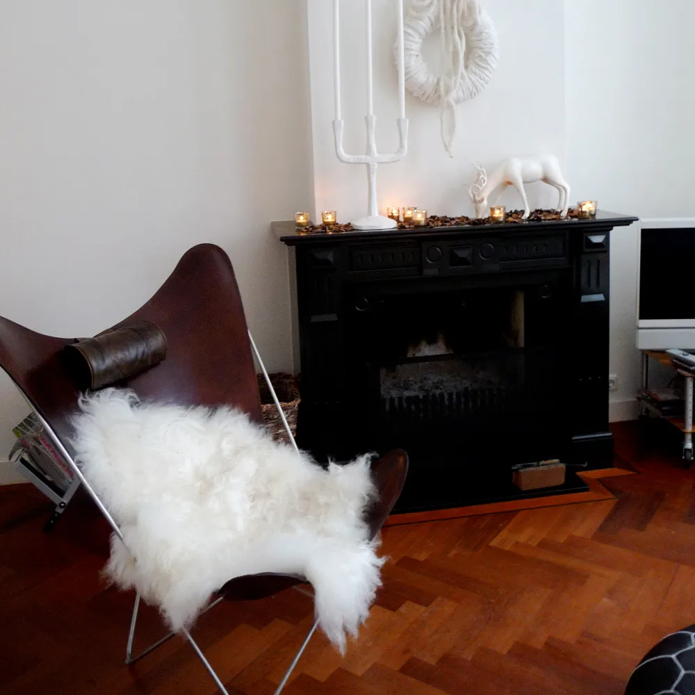 KS Chair vleermuisfauteuil, leer black, roestvrij onderstel OX Denmarq