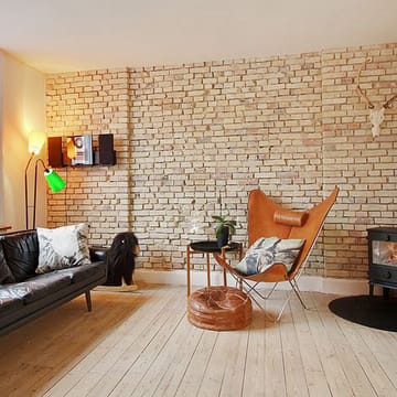 KS Chair vleermuisfauteuil - leer hazelnut, roestvrij onderstel - OX Denmarq