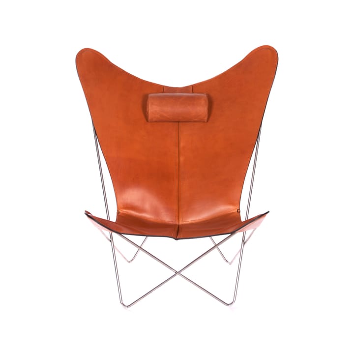 KS Chair vleermuisfauteuil - leer hazelnut, roestvrij onderstel - OX Denmarq