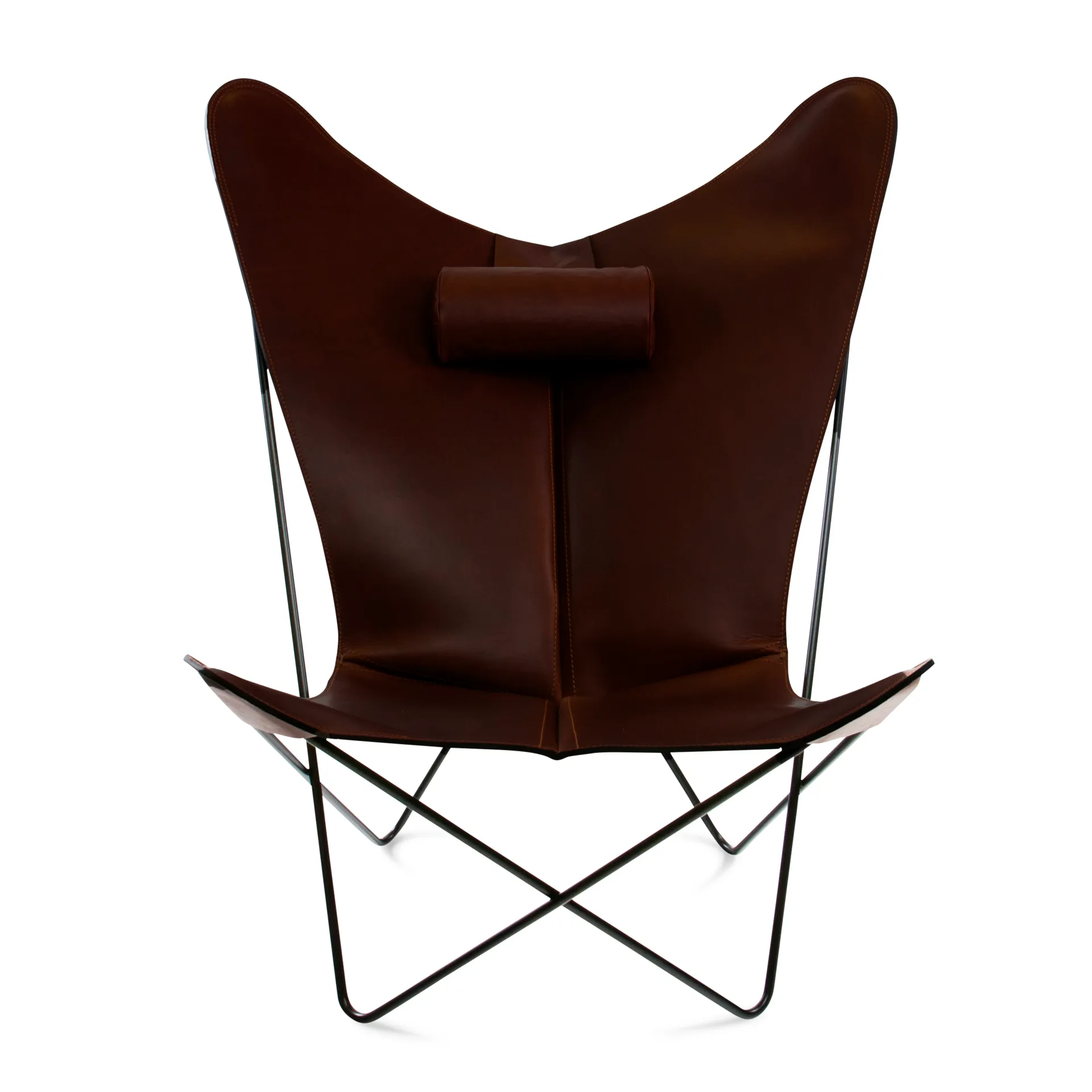 KS fauteuil, zwart onderstel, mocca OX Denmarq