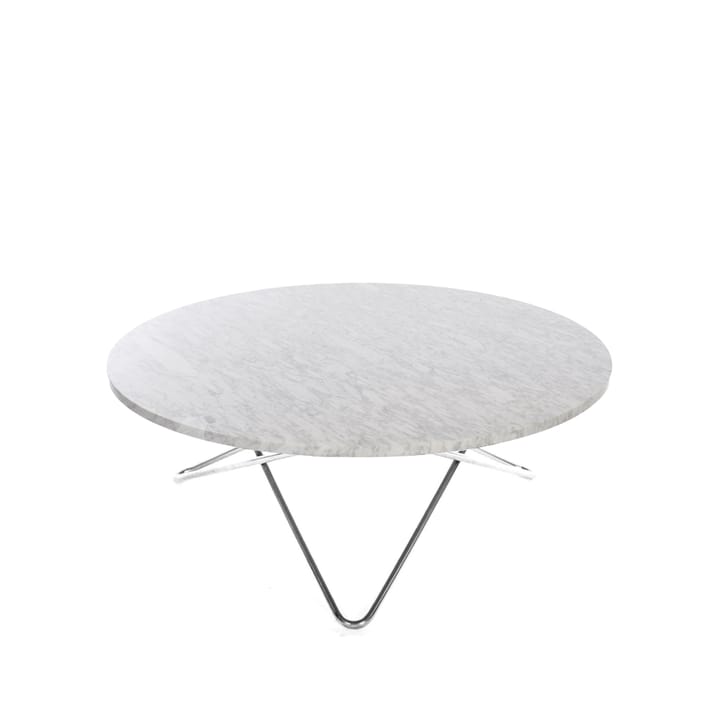 Large O Table salontafel - marmer carrara, roestvrij onderstel - OX Denmarq