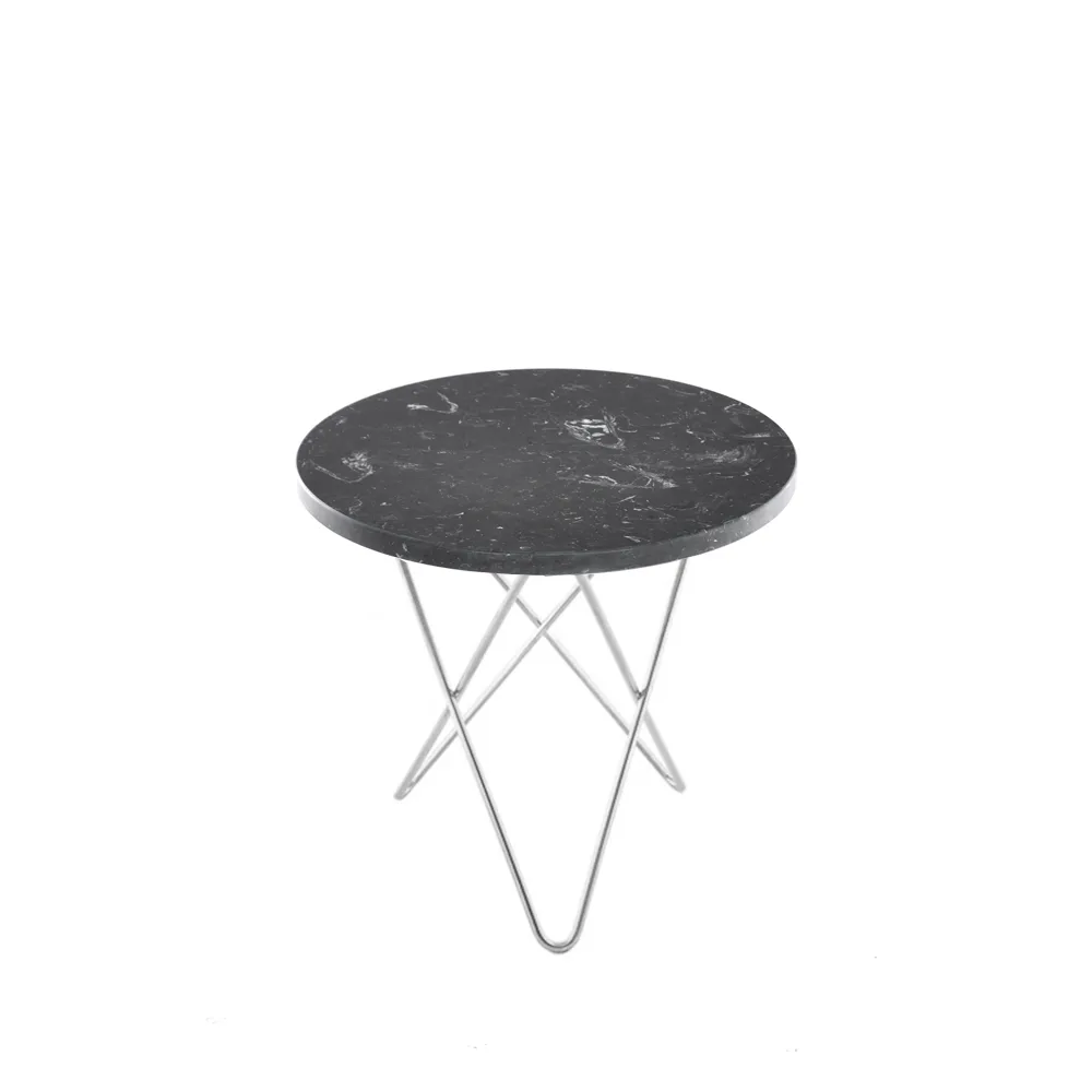 Mini O Table salontafel, marmer marquina, roestvrij onderstel OX Denmarq
