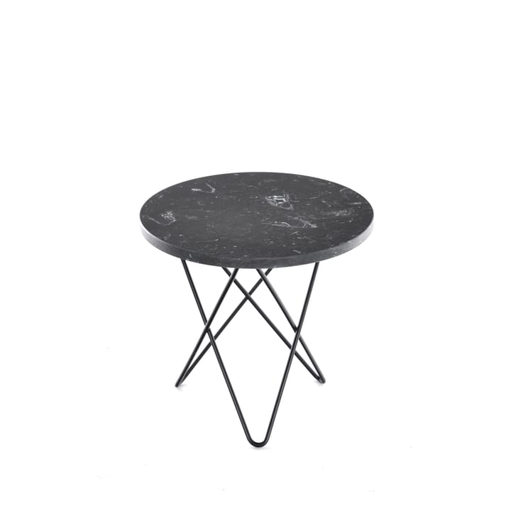 Mini O Table salontafel - marmer marquina, zwart onderstel - OX Denmarq
