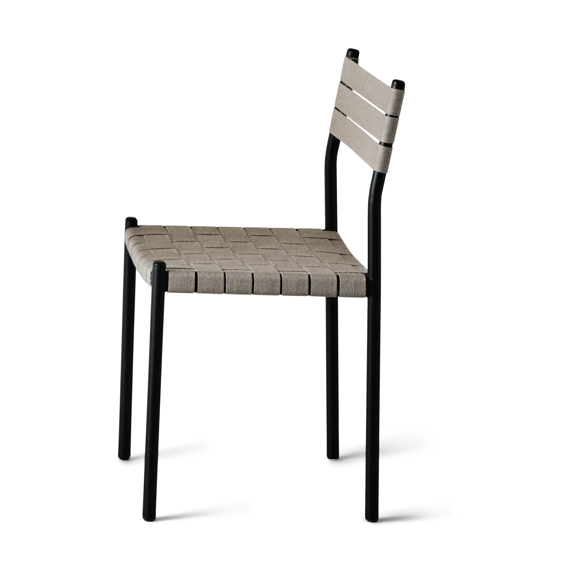 Nettan Chair black frame stoel, Natuurweefsel OX Denmarq