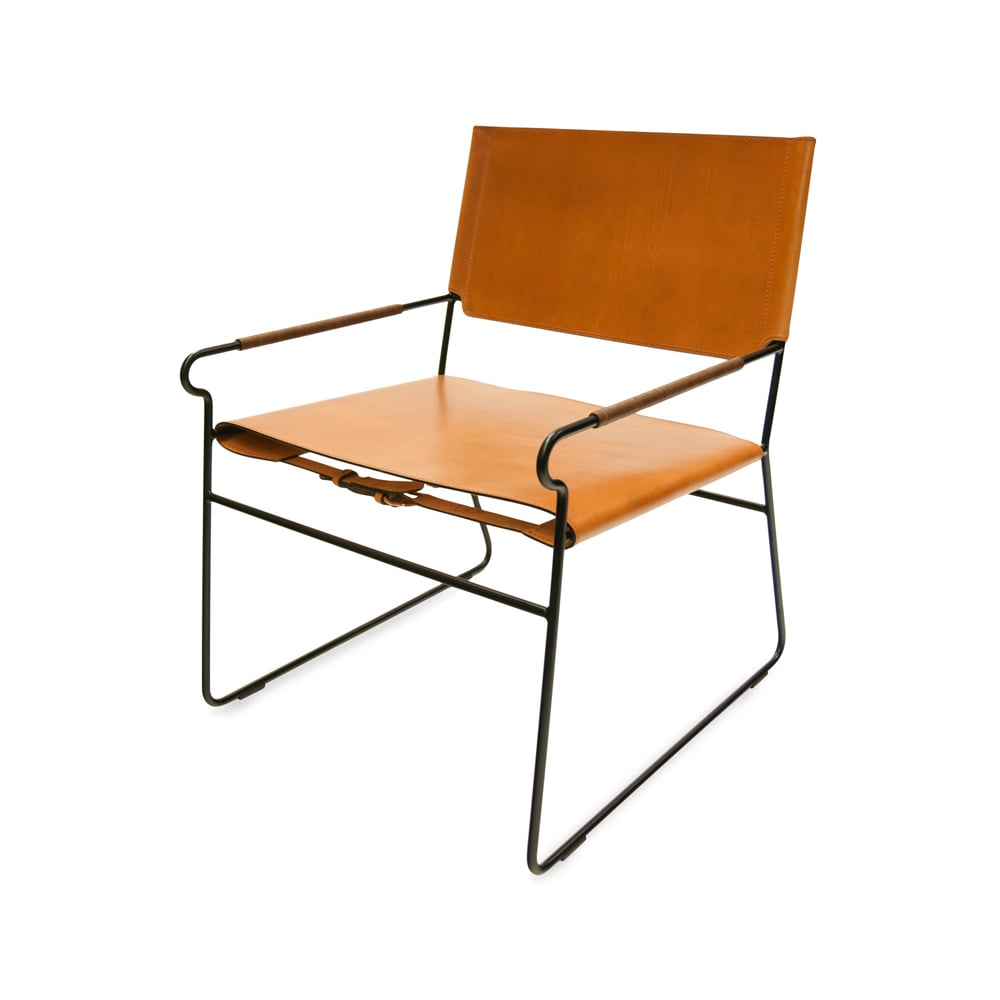 OX Denmarq Next Rest fauteuil leer hazelnoot, zwart onderstel