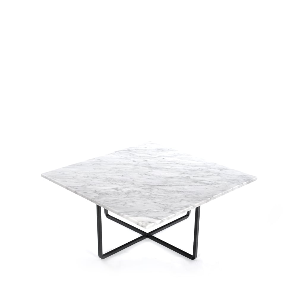 OX Denmarq Ninety salontafel marmer carrara, zwart onderstel