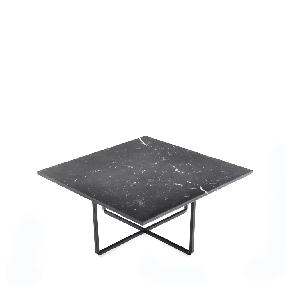 Ninety salontafel, marmer marquina, zwart onderstel OX Denmarq