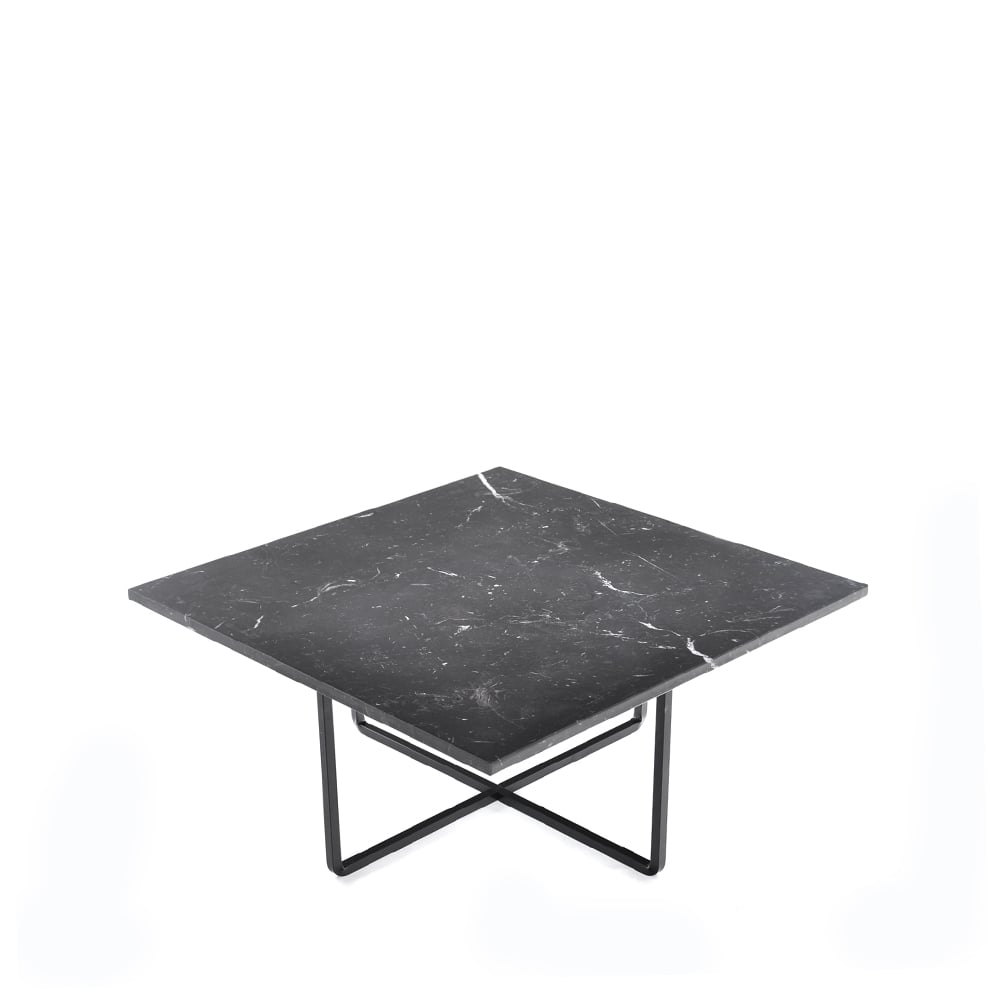 OX Denmarq Ninety salontafel marmer marquina, zwart onderstel