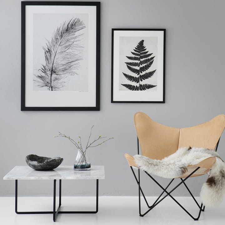 Ninety salontafel rechthoekig, marmer carrara, zwart onderstel OX Denmarq