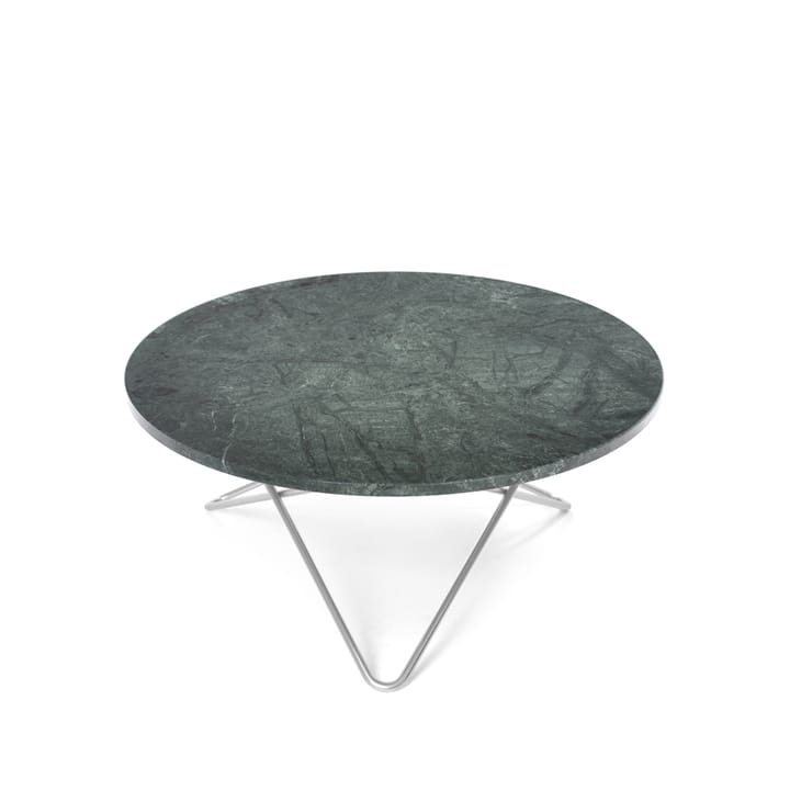 O Table salontafel - groen marmer, roestvrij onderstel - OX Denmarq