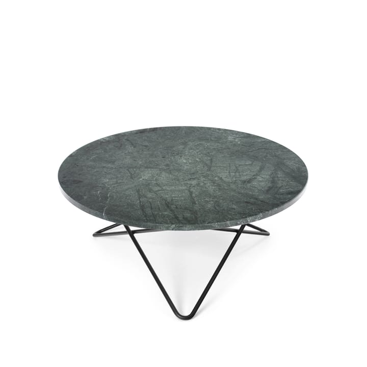 O Table salontafel - groen marmer, zwartgelakt onderstel - OX Denmarq