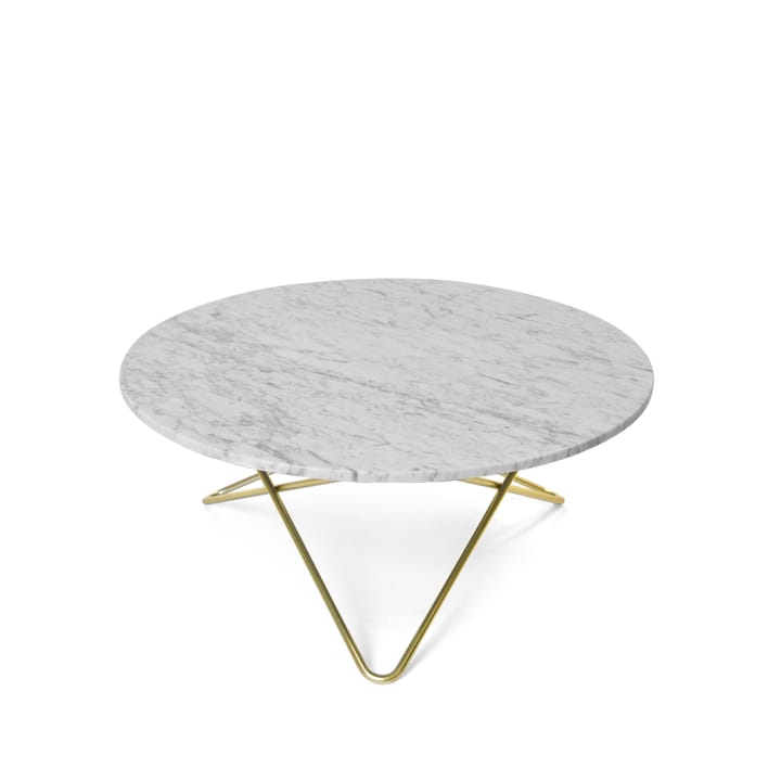 O Table salontafel - wit marmer, messing onderstel - OX Denmarq