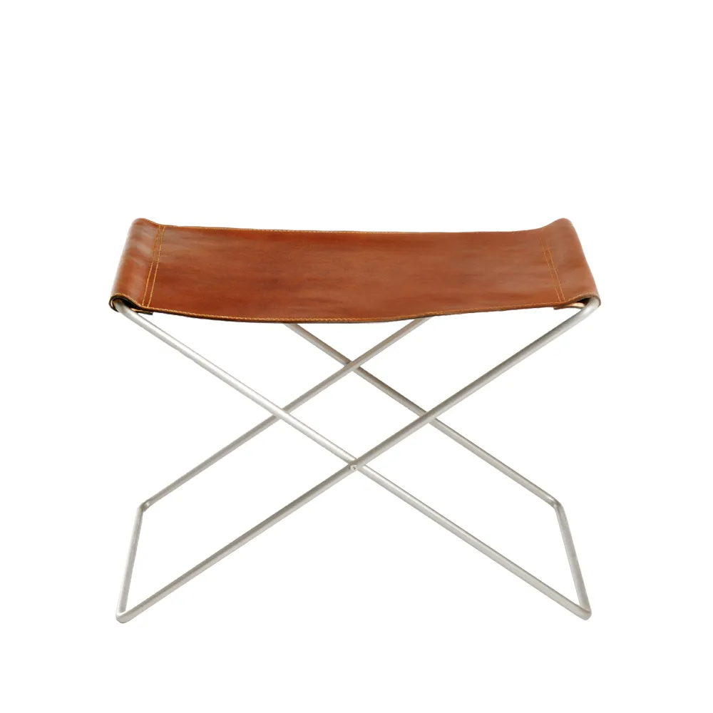 OX Stool kruk, leer cognac, roestvrij staal OX Denmarq