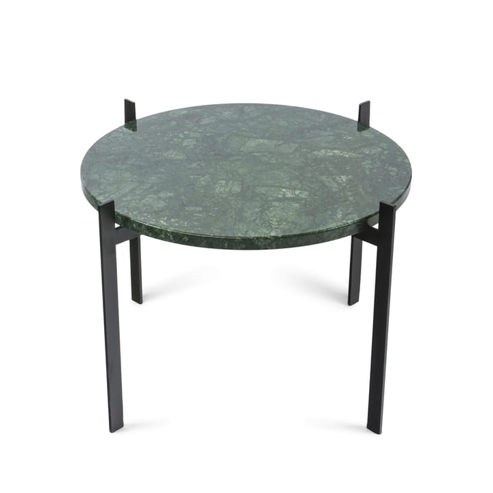 Single deck tafel Ø57 H38, zwart onderstel - groen marmer - OX Denmarq