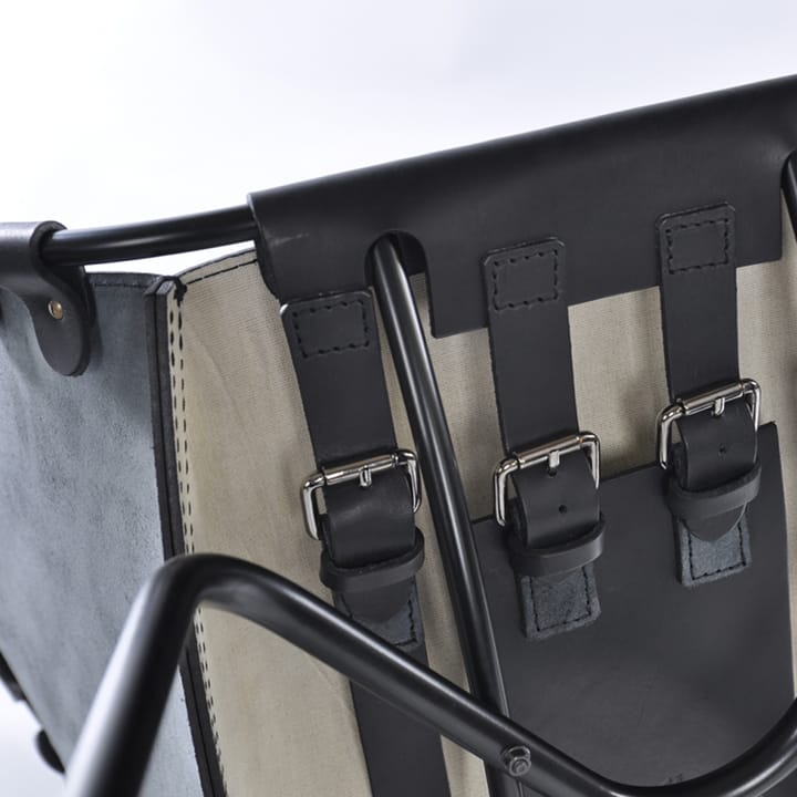 Stretch stoel, leer zwart, zwart onderstel OX Denmarq