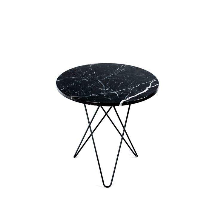 Tall Mini O Table salontafel - zwart marmer, zwartgelakt onderstel - OX Denmarq