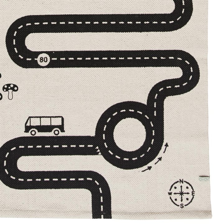 Adventure speelkleed 70 x 180 cm., beige-zwart OYOY