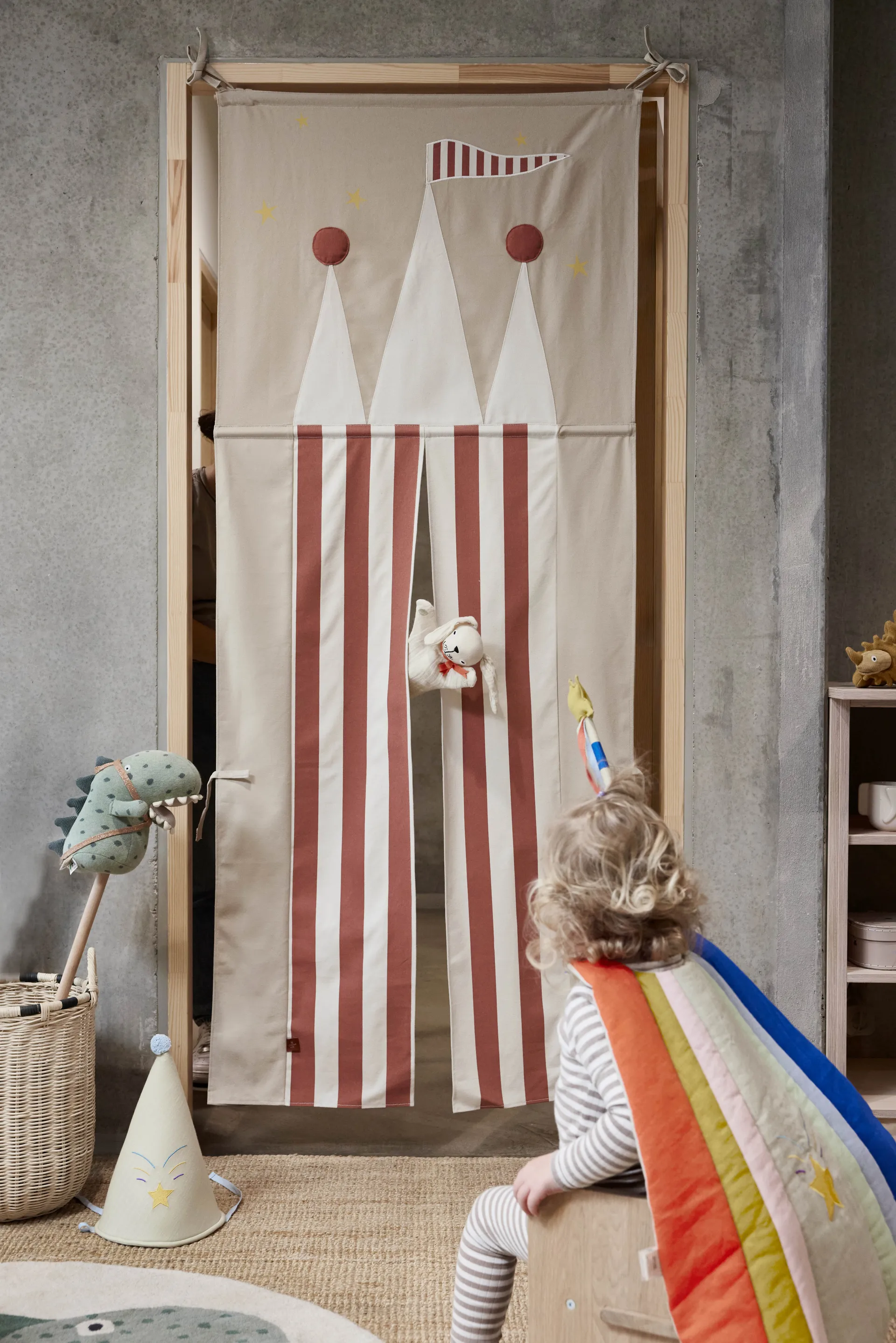 Castle gordijn voor deur 78x190 cm, Clay-red OYOY