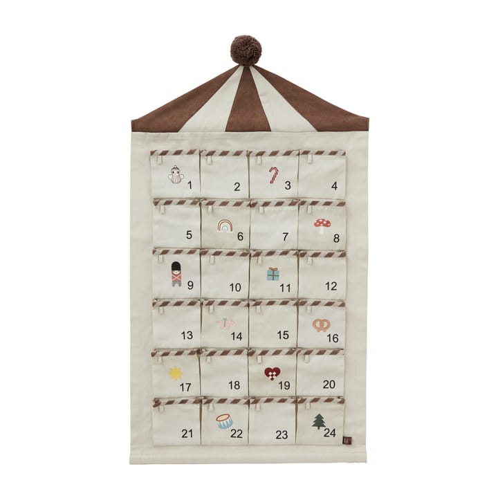 Circus Christmas kerstkalender 50x85 cm, Beige-brown OYOY