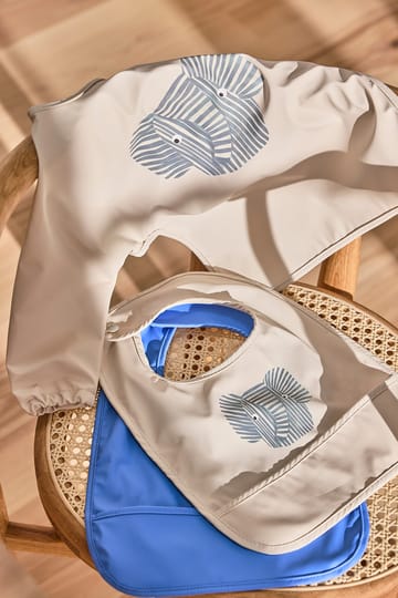 Erik Olifant slabbetje 2-delig - Beige-blauw - OYOY