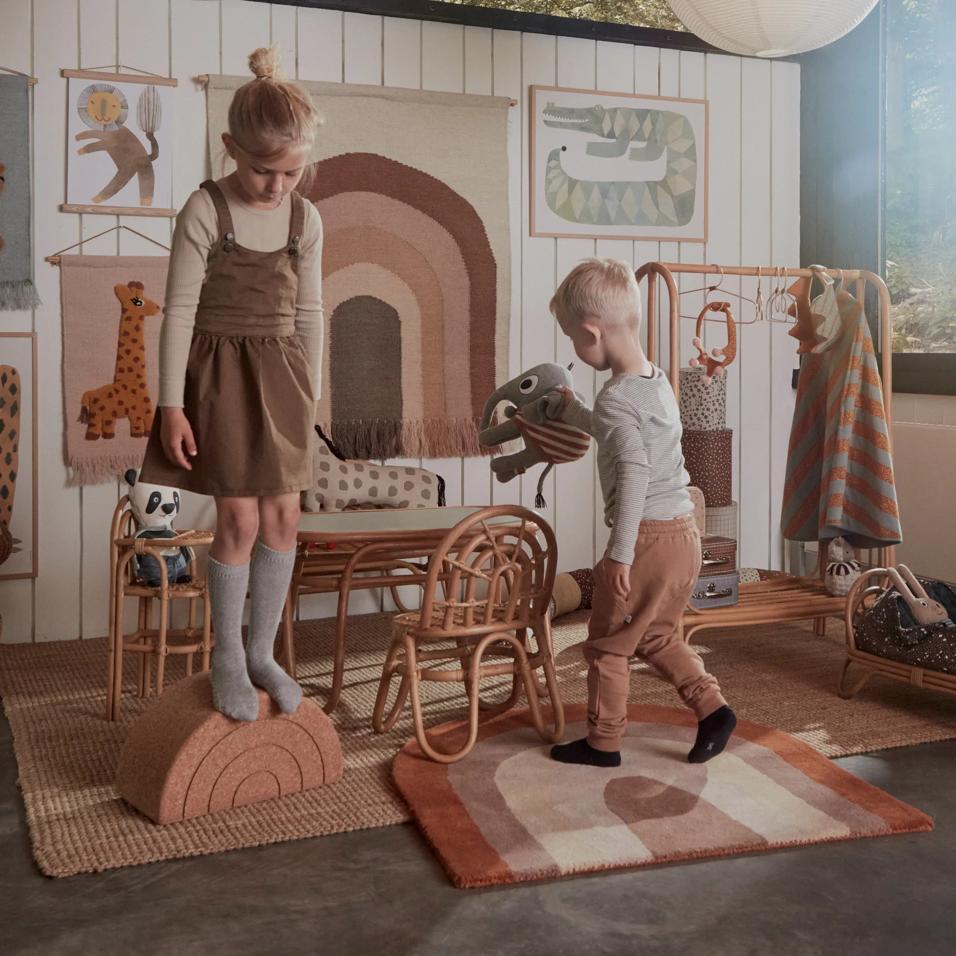 Follow the rainbow muurdecoratie 100x124 cm, Choko OYOY