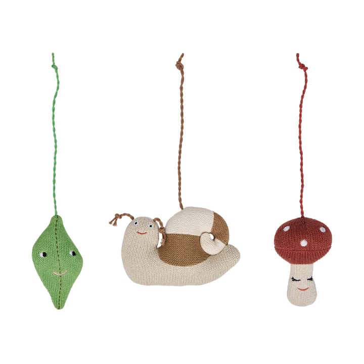 Forest play speelgoed voor babygym - Brown-green-red - OYOY