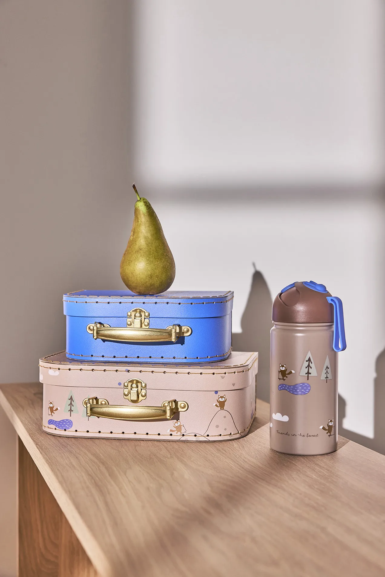 Friends in the Forest thermosfles 36 cl, Blue OYOY