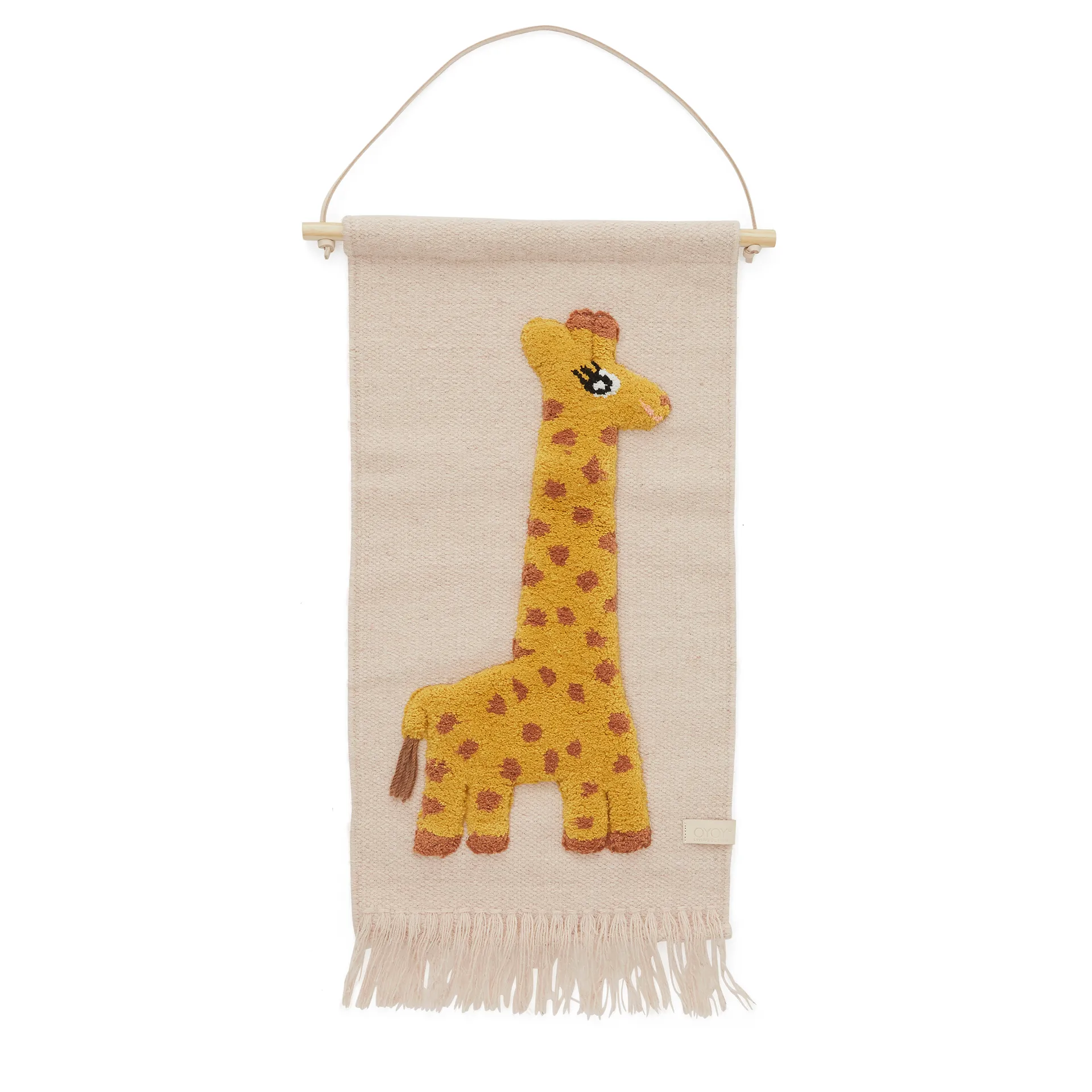 Giraffe muurdecoratie 32x70 cm, Rose OYOY
