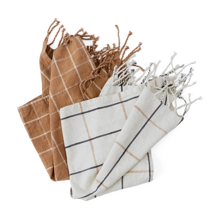 Gobi keukenhanddoek 50x70 cm 2-pack - Camel-offwhite - OYOY